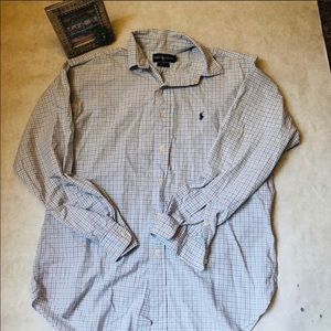 Blue & White plaid button down from Polo